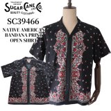 SUGAR CANE シュガーケーン SC39466 NATIVE AMERICAN BANDANA PRINT OPEN SHIRT ネイティブアメリカンバンダナプリントオープンシャツ 1960年代インディアンモチーフ 東洋エンタープライズ