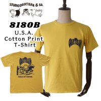 STUDIO D'ARTISAN ステュディオダルチザン U.S.A. Cotton Print T-Shirt 8180B 有名映画 パロディー ピッグ ハリウッドムービー オマージュ USA コットン プリント Tシャツ アメリカ綿 定番Tシャツ 日本製