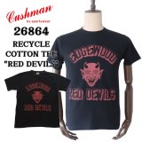 CUSHMAN クッシュマン RECYCLE COTTON TEE "RED DEVILS" 26864 リサイクルコットンT レッドデビルス 丸胴天竺Tシャツ バインダー仕上げ 半袖Tシャツ コットン100％ 40番双糸(リサイクル糸) 日本製