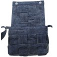 画像13: SAMURAI JEANS サムライジーンズ SJDCB25 デニムカセットバッグ 15oz セルビッチデニム デニム格子状 編み込み カセット型 オリーブスレーキ サムライスナップボタン サムライリベット 日の丸ネーム 日本製