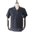 画像2: CUSHMAN クッシュマン x MATTSONS マットソンズ HAND STITTCH ZIP-UP PULL OVER SHIRTS 65461 ハンドステッチ ジップアッププル オーバーシャツ 半袖シャツ アメカジ 日本製 (2)