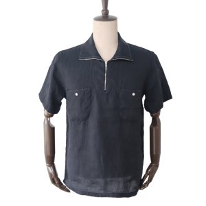 画像2: CUSHMAN クッシュマン x MATTSONS マットソンズ HAND STITTCH ZIP-UP PULL OVER SHIRTS 65461 ハンドステッチ ジップアッププル オーバーシャツ 半袖シャツ アメカジ 日本製