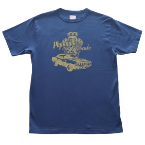 画像4: CUSHMAN クッシュマン 26869 Print T  "BARRA CUDA"  プリントT  30番双糸天竺 ミディアムウェイト バインダー仕上げ ワンウォッシュ フロントプリント 半袖Tシャツ コットン100％  日本製