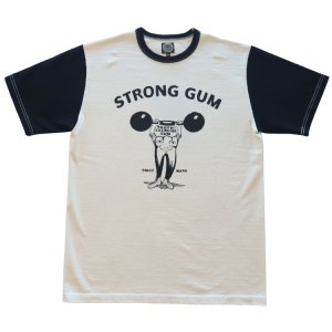 画像4: JELADO/ジェラード AB12230 Strong Gum Tee ストロングガム Tシャツ BASIC COLLECTION チューインガムメーカー ロゴプリント ツートンカラー 丸胴ボディ バインダー仕様 日本製