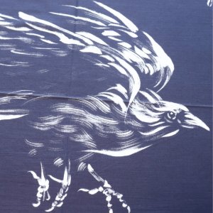 画像5: SAMURAI JEANS サムライジーンズ  SJ-BANDANA-02 八咫烏柄バンダナ 日本神話 導きの神 八咫烏 カラス バンダナ 平織りローン 滑らかな肌触り  コットン100％