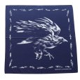 画像2: SAMURAI JEANS サムライジーンズ  SJ-BANDANA-02 八咫烏柄バンダナ 日本神話 導きの神 八咫烏 カラス バンダナ 平織りローン 滑らかな肌触り  コットン100％ (2)