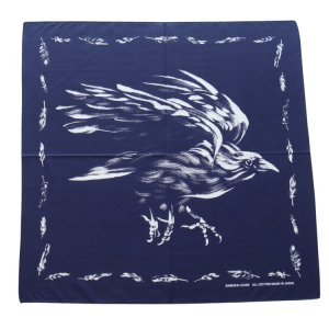 画像2: SAMURAI JEANS サムライジーンズ  SJ-BANDANA-02 八咫烏柄バンダナ 日本神話 導きの神 八咫烏 カラス バンダナ 平織りローン 滑らかな肌触り  コットン100％