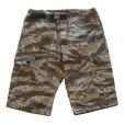 画像2: CUSHMAN クッシュマン x MATTSONS マットソンズ 62461 CARGO SHORT PANTS EASY WAIST カーゴショートパンツ イージーウエスト タイガーカモ レオパード アメカジ コットン100％ 日本製 (2)