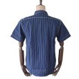 画像3: JELADO/ジェラード JP12123 JELADO Unionworkers S/S Shirt/ ジェラード ユニオンワーカーズシャツ WABASHストライプ 半袖シャンブレーシャツ 襟ダブルステッチ 身頃トリプルステッチ ユニオンチケット メタルボタン フラップポケット 日本製