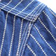 画像11: JELADO/ジェラード JP12123 JELADO Unionworkers S/S Shirt/ ジェラード ユニオンワーカーズシャツ WABASHストライプ 半袖シャンブレーシャツ 襟ダブルステッチ 身頃トリプルステッチ ユニオンチケット メタルボタン フラップポケット 日本製