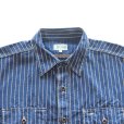 画像5: JELADO/ジェラード JP12123 JELADO Unionworkers S/S Shirt/ ジェラード ユニオンワーカーズシャツ WABASHストライプ 半袖シャンブレーシャツ 襟ダブルステッチ 身頃トリプルステッチ ユニオンチケット メタルボタン フラップポケット 日本製