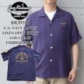 BUZZ RICKSON'S バズリクソンズ BR39510 U.S. NAVY RAYON LINEN OPEN SHIRT with CHAIN EMBROIDERED 1950年代 アメリカ海軍 駆逐艦 DD-574ジョン・ロジャース 退役軍人局パッチ レーヨンリネン オープンシャツ