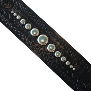 画像7: DAPPER'S × ACE WESTERN BELTS Lot.1792 GO From Tokyo Design Studs Belt Made by ACE WESTERN BELTS ダッパーズ エースウエスタンベルト 職人手打ち スタッズベルト ラウンドヘッドスポッツ 真鍮素材ニッケルメッキ仕上げ