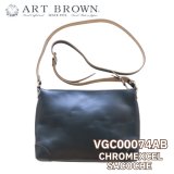 ART BROWN アートブラウン VGC00074AB Chromexcel Sacoche  クロムエクセル サコッシュ ショルダーバッグ 本革 Horween社製 ホームウェン社 クロムエクセル プルアップレザー エイジング ダブルステッチ ヴィンテージ  日本製