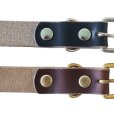 画像8: ARTBROWN アートブラウン VDB21166AB VGB21166AB Concho Belt コンチョベルト アンブレラスタッズ 帯幅20mm クロムエクセルレザー スタッズベルト ブラック チョコ エイジング 日本製 madeinjapan
