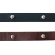 画像5: ARTBROWN アートブラウン VDB21166AB VGB21166AB Concho Belt コンチョベルト アンブレラスタッズ 帯幅20mm クロムエクセルレザー スタッズベルト ブラック チョコ エイジング 日本製 madeinjapan