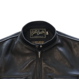 画像5: Bilt Buck by ATTRACTIONS ビルトバック バイ アトラクションズ Lot. 575 Horsehide TT Riders Jacket 黒にこだわった 馬革 シングルライダース カゼインフィニッシュ フルベジタブルタンニング ホースハイド レザージャケット シングルブレスト モーターサイクルジャケット