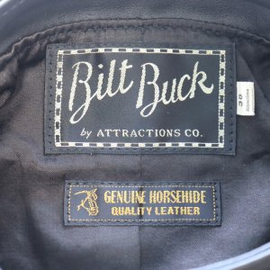 画像7: Bilt Buck by ATTRACTIONS ビルトバック バイ アトラクションズ Lot. 575 Horsehide TT Riders Jacket 黒にこだわった 馬革 シングルライダース カゼインフィニッシュ フルベジタブルタンニング ホースハイド レザージャケット シングルブレスト モーターサイクルジャケット