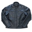 画像4: Bilt Buck by ATTRACTIONS ビルトバック バイ アトラクションズ Lot. 575 Horsehide TT Riders Jacket 黒にこだわった 馬革 シングルライダース カゼインフィニッシュ フルベジタブルタンニング ホースハイド レザージャケット シングルブレスト モーターサイクルジャケット