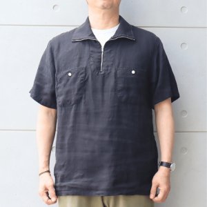 画像2: CUSHMAN クッシュマン x MATTSONS マットソンズ HAND STITTCH ZIP-UP PULL OVER SHIRTS 65461 ハンドステッチ ジップアッププル オーバーシャツ 半袖シャツ アメカジ 日本製
