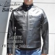 画像1: Bilt Buck by ATTRACTIONS ビルトバック バイ アトラクションズ Lot. 575 Horsehide TT Riders Jacket 黒にこだわった 馬革 シングルライダース カゼインフィニッシュ フルベジタブルタンニング ホースハイド レザージャケット シングルブレスト モーターサイクルジャケット (1)