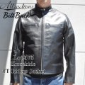 Bilt Buck by ATTRACTIONS ビルトバック バイ アトラクションズ Lot. 575 Horsehide TT Riders Jacket 黒にこだわった 馬革 シングルライダース カゼインフィニッシュ フルベジタブルタンニング ホースハイド レザージャケット シングルブレスト モーターサイクルジャケット