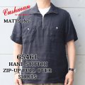 CUSHMAN クッシュマン x MATTSONS マットソンズ HAND STITTCH ZIP-UP PULL OVER SHIRTS 65461 ハンドステッチ ジップアッププル オーバーシャツ 半袖シャツ アメカジ 日本製