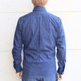 画像3: Dalee's & Co ダリーズアンドコー Calico.F...30s Calico SHIRT キャラコシャツ 1920年代 インディゴウォバッシュドレス&ワークスタイル チンストラップ 前立て裾フラップ ダブルカフス ONE WASH ワンウォッシュ 日本製 madeinjapan