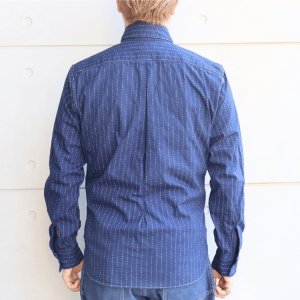 画像3: Dalee's & Co ダリーズアンドコー Calico.F...30s Calico SHIRT キャラコシャツ 1920年代 インディゴウォバッシュドレス&ワークスタイル チンストラップ 前立て裾フラップ ダブルカフス ONE WASH ワンウォッシュ 日本製 madeinjapan