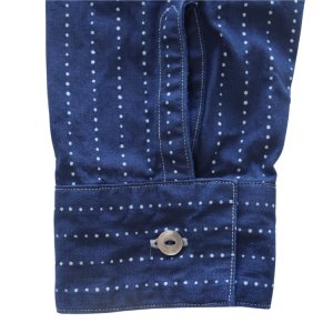 画像11: Dalee's & Co ダリーズアンドコー Calico.F...30s Calico SHIRT キャラコシャツ 1920年代 インディゴウォバッシュドレス&ワークスタイル チンストラップ 前立て裾フラップ ダブルカフス ONE WASH ワンウォッシュ 日本製 madeinjapan