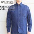 画像1: Dalee's & Co ダリーズアンドコー Calico.F...30s Calico SHIRT キャラコシャツ 1920年代 インディゴウォバッシュドレス&ワークスタイル チンストラップ 前立て裾フラップ ダブルカフス ONE WASH ワンウォッシュ 日本製 madeinjapan (1)