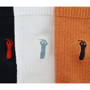 画像7: SAMURAI JEANS サムライジーンズ SJKS25-NEL 刺繍クルーソックス SAMURAI刺繍 ゴムプリント 滑り止め仕様 グッズ ソックス 靴下 日本製