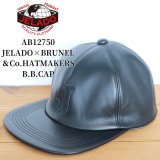 JELADO ジェラード AB12750 JELADO×BRUNEL＆Co.HATMAKERS B.B.CAP ブルーネルハットメイカーズ 茶芯ホースハイド ヌバック ヴィンテージライク 天然素材 唯一無二 ベースボールキャップ