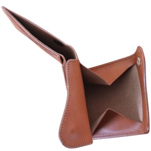 画像11: 池之端銀革店 Cramp Cr-158 イタリアンシュリンクレザー Wフラップ 二つ折り財布 ギャルソン式コインポケット 高機能 2つ折りウォレット Wフラップデザイン  イタリアンシュリンクレザー 革製品 日本製