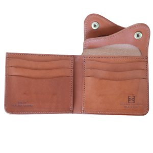 画像8: 池之端銀革店 Cramp Cr-158 イタリアンシュリンクレザー Wフラップ 二つ折り財布 ギャルソン式コインポケット 高機能 2つ折りウォレット Wフラップデザイン  イタリアンシュリンクレザー 革製品 日本製