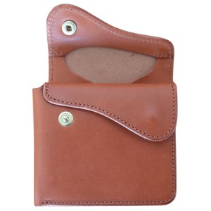 画像5: 池之端銀革店 Cramp Cr-158 イタリアンシュリンクレザー Wフラップ 二つ折り財布 ギャルソン式コインポケット 高機能 2つ折りウォレット Wフラップデザイン  イタリアンシュリンクレザー 革製品 日本製