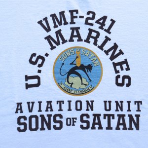 画像7: BUZZ RICKSON'S バズリクソンズ BR69627 L/S T-SHIRT VMF-241 SONS OF SATAN プリント長袖ミリタリーＴシャツ アメリカ製ボディ 海兵戦闘飛行隊 ミッドウェー海戦 黒い影の悪魔 綿100%