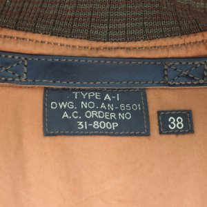 画像12: BUZZ RICKSON'S バズリクソンズ BR80649  Type A-1 “A.C. ORDER No.31-800P”  1927年 A-1 夏季用 フライトジャケット フルベジタブルタンニング ホースハイド ピグメント顔料