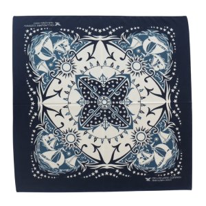 画像7: DELUXEWARE デラックスウエア DLA-005 U.S ANCHOR デラックスウエア リアルバンダナ 片耳使い 地染め抜染 旧式織機 1940年代 4辺中3辺が縫製始末 職人技術 本物品質 綿100％ 日本製