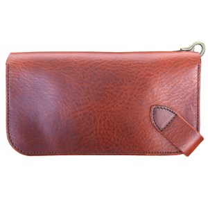 画像3: 池之端銀革店 Haru HC-522 イタリアンレザー ロングウォレット アシンメトリーデザイン ヴィンテージ加工 トチカン金具 サンドキャスト製 真鍮金具 オイルアップ オイルアップ 革製品 日本製