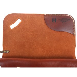 画像6: 池之端銀革店 Haru HC-522 イタリアンレザー ロングウォレット アシンメトリーデザイン ヴィンテージ加工 トチカン金具 サンドキャスト製 真鍮金具 オイルアップ オイルアップ 革製品 日本製