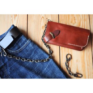 画像15: 池之端銀革店 Haru HC-522 イタリアンレザー ロングウォレット アシンメトリーデザイン ヴィンテージ加工 トチカン金具 サンドキャスト製 真鍮金具 オイルアップ オイルアップ 革製品 日本製