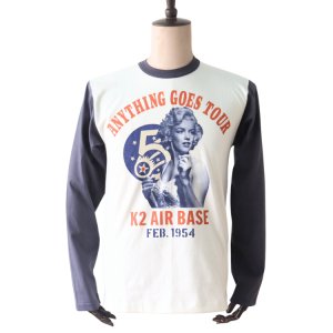 画像2: TOYS McCOY トイズマッコイ TMC2544 LONG SLEEVE TEE MARILYN MONROE "ANYTHING GOES TOUR" マリリンモンロー ロングスリーブTシャツ 長袖Yシャツ 2トーンカラー コットン 100% 日本製