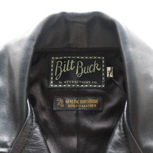 画像7: Bilt Buck by ATTRACTIONS ビルトバック バイ アトラクションズ Lot. 574 Horsehide Johnson Riders Jacket  ホースハイド ジョンソン ライダース ジャケット ダブルブレスト・モーターサイクルジャケット ダブルライダースジャケット