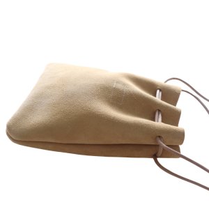 画像8: BUZZ RICKSON'S バズリクソンズ BR02877 COW SUEDE PURSE カウスエード レザーパース 巾着 M-43ブーツ ショルダーストラップ レザーコード 経年変化 エイジング 焼印 グッズ