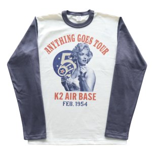 画像4: TOYS McCOY トイズマッコイ TMC2544 LONG SLEEVE TEE MARILYN MONROE "ANYTHING GOES TOUR" マリリンモンロー ロングスリーブTシャツ 長袖Yシャツ 2トーンカラー コットン 100% 日本製