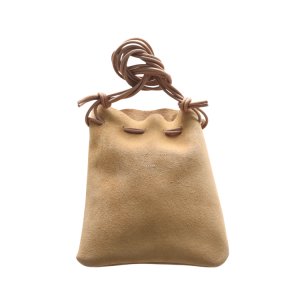 画像4: BUZZ RICKSON'S バズリクソンズ BR02877 COW SUEDE PURSE カウスエード レザーパース 巾着 M-43ブーツ ショルダーストラップ レザーコード 経年変化 エイジング 焼印 グッズ