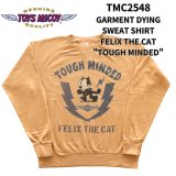 TOYS McCOY トイズマッコイ TMC2548 GARMENT DYING SWEAT SHIRT FELIX THE CAT "TOUGH MINDED" ガーメントダイ スウェットシャツ フィリックス 米海軍哨戒飛行隊 コットン 100% 後染め 日本製