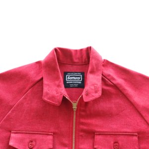 画像5: SAMURAI JEANS サムライジーンズ SWCJK25 刺繍入りスイングトップ 赤デニム Samurai Jeans All worldly things are transitory サムライジーンズ諸行無常 チェーン刺繍 Samurai WORK CLOTHESネーム 樹脂ボタン 日本製
