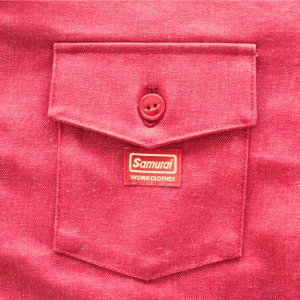 画像6: SAMURAI JEANS サムライジーンズ SWCJK25 刺繍入りスイングトップ 赤デニム Samurai Jeans All worldly things are transitory サムライジーンズ諸行無常 チェーン刺繍 Samurai WORK CLOTHESネーム 樹脂ボタン 日本製